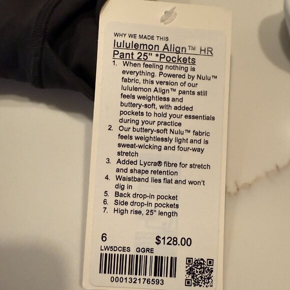 Lululemon Align High Rise Legging w/ Pockets NWT - Picture 3 of 3